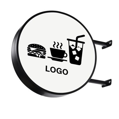 Rund 50cm led leuchtkasten - rund,
