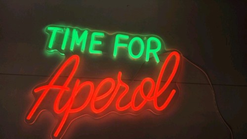 Time for aperol leuchtreklame - time,